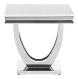 Kerwin White & Chrome End Table - Ornate Home