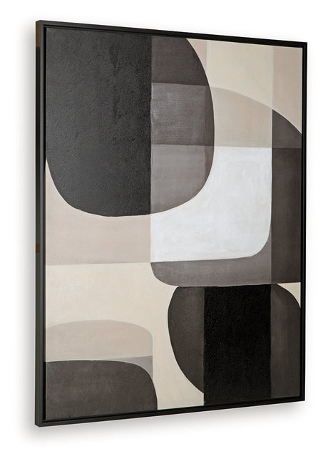 Kesleigh Black/White Wall Art - Ornate Home