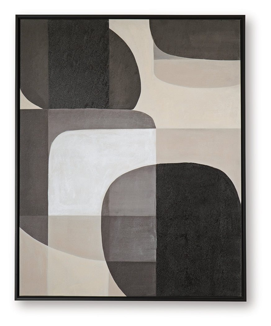 Kesleigh Black/White Wall Art - Ornate Home