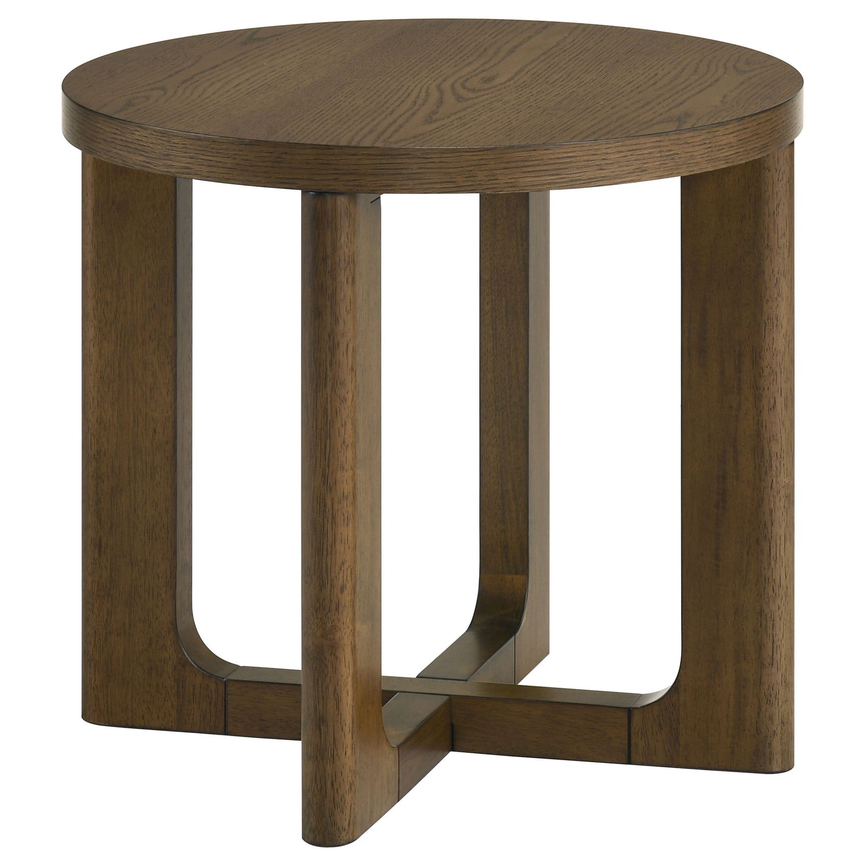 Kessler Brown 3-piece Round Sculptural Wood Coffee Table Set - Ornate Home