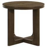 Kessler Brown 3-piece Round Sculptural Wood Coffee Table Set - Ornate Home