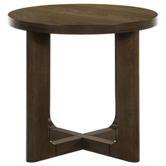 Kessler Brown 3-piece Round Sculptural Wood Coffee Table Set - Ornate Home