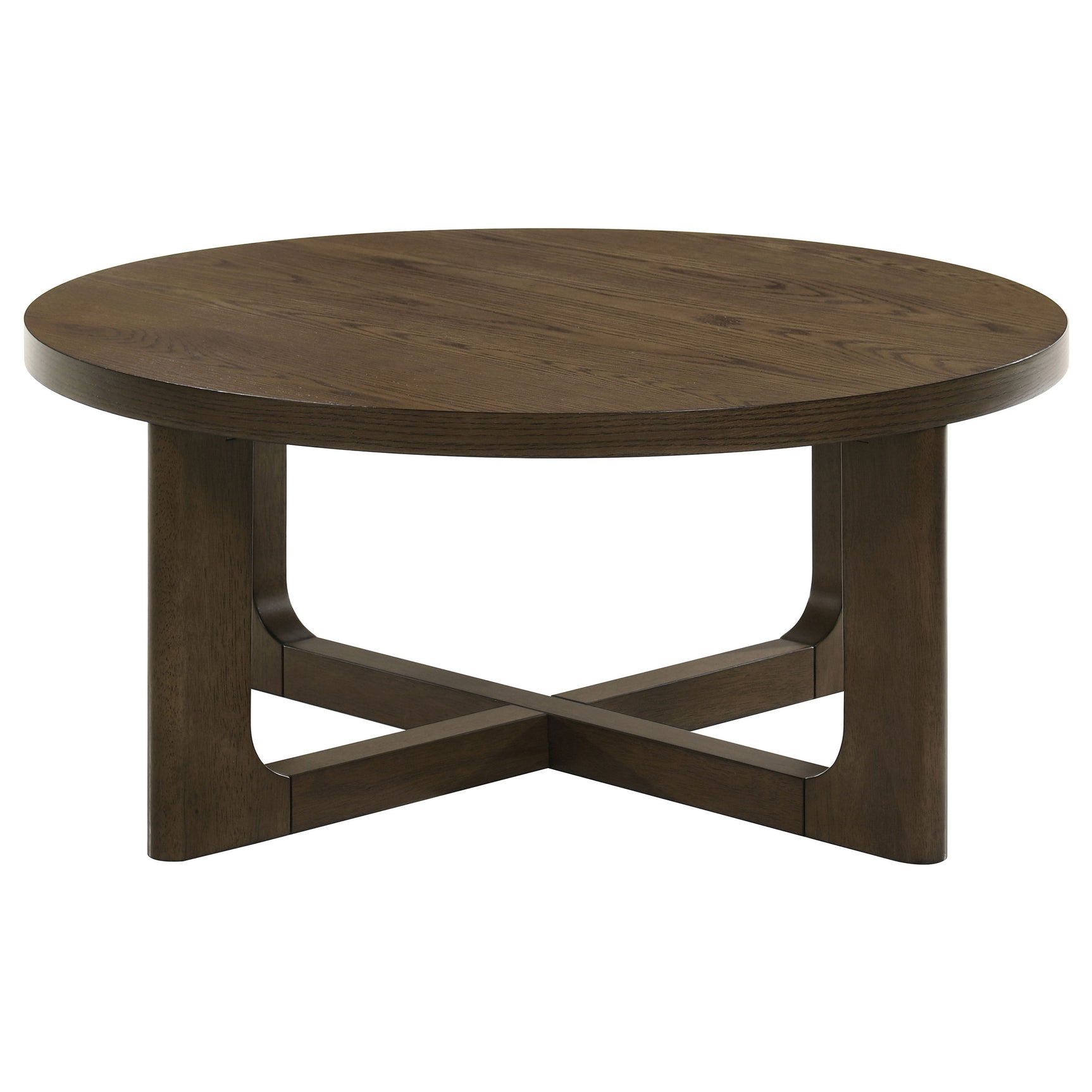 Kessler Brown 3-piece Round Sculptural Wood Coffee Table Set - Ornate Home