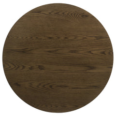 Kessler Brown Round Sculptural Wood Coffee Table - Ornate Home