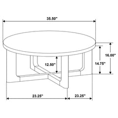 Kessler Brown Round Sculptural Wood Coffee Table - Ornate Home