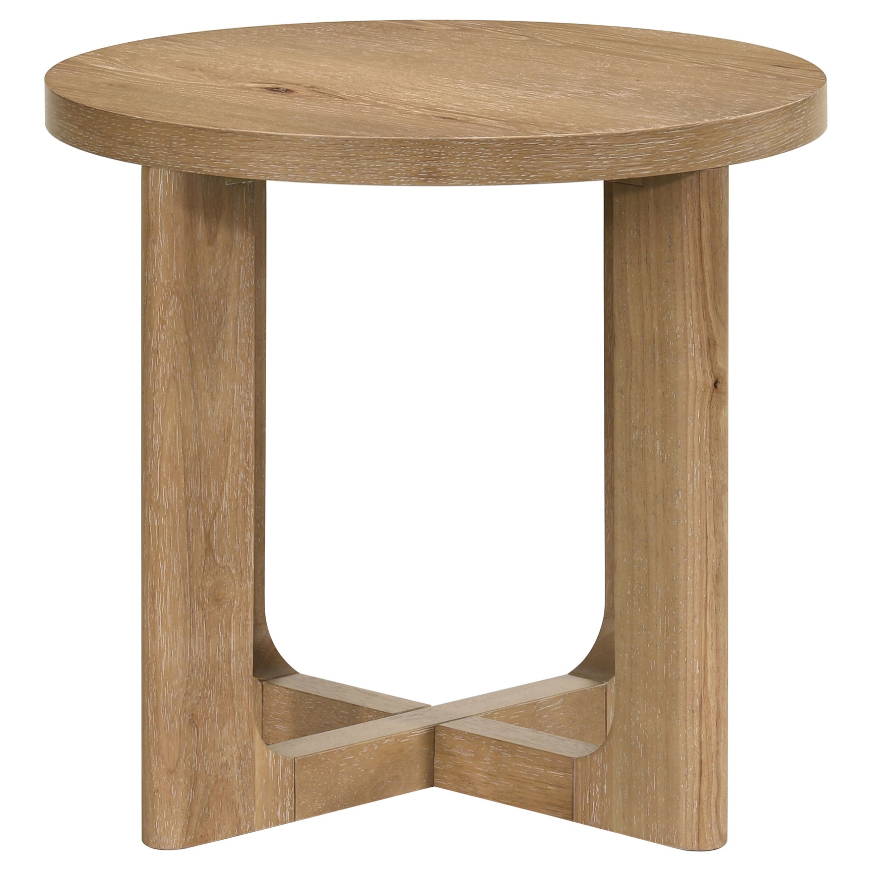 Kessler Light Oak 2-piece Round Sculptural Wood Coffee Table Set - Ornate Home