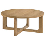 Kessler Light Oak 3-piece Round Sculptural Wood Coffee Table Set - Ornate Home