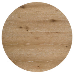 Kessler Light Oak Round Sculptural Wood Coffee Table - Ornate Home