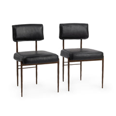 Kester Jet Black Dining Chair (Set of 2) - Ornate Home