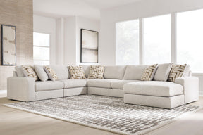 Kestrie Feathered 6-Piece Sectional with RAF Chaise - Ornate Home