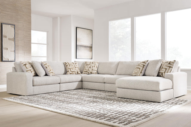 Kestrie Feathered 6-Piece Sectional with RAF Chaise - Ornate Home
