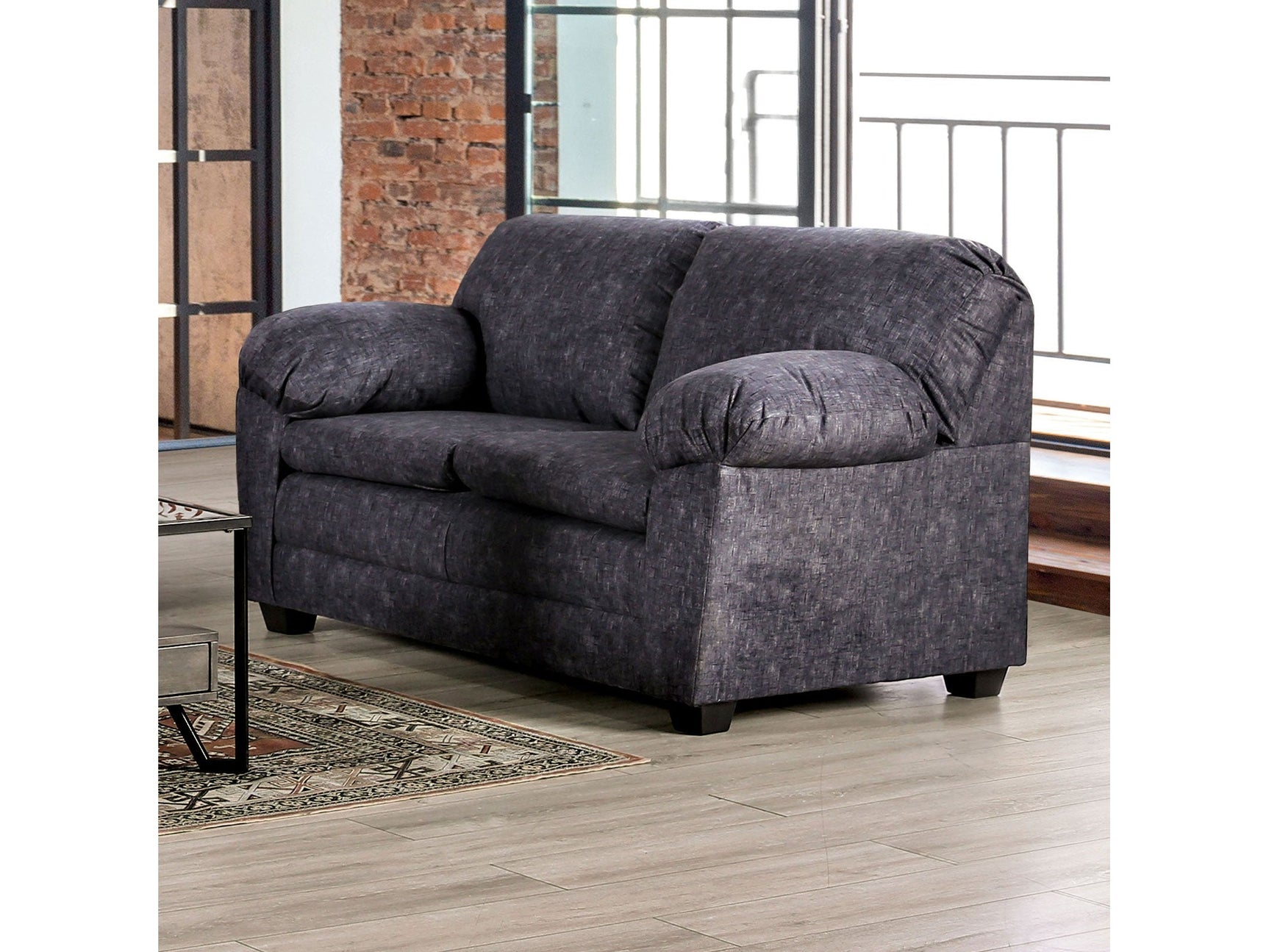 Keswick Charcoal Loveseat - Ornate Home