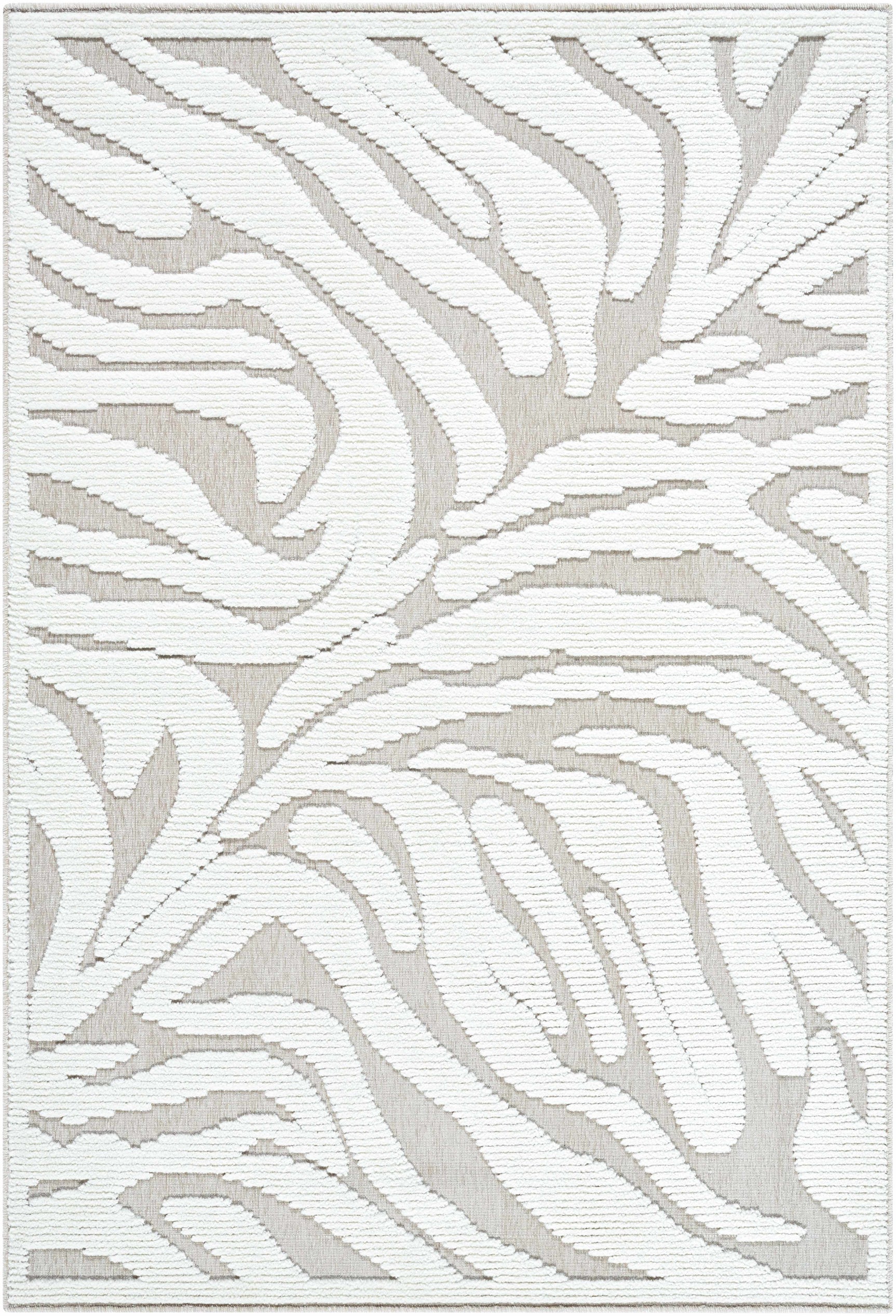 Keto Off-White 3D Washable Area Rug - Ornate Home