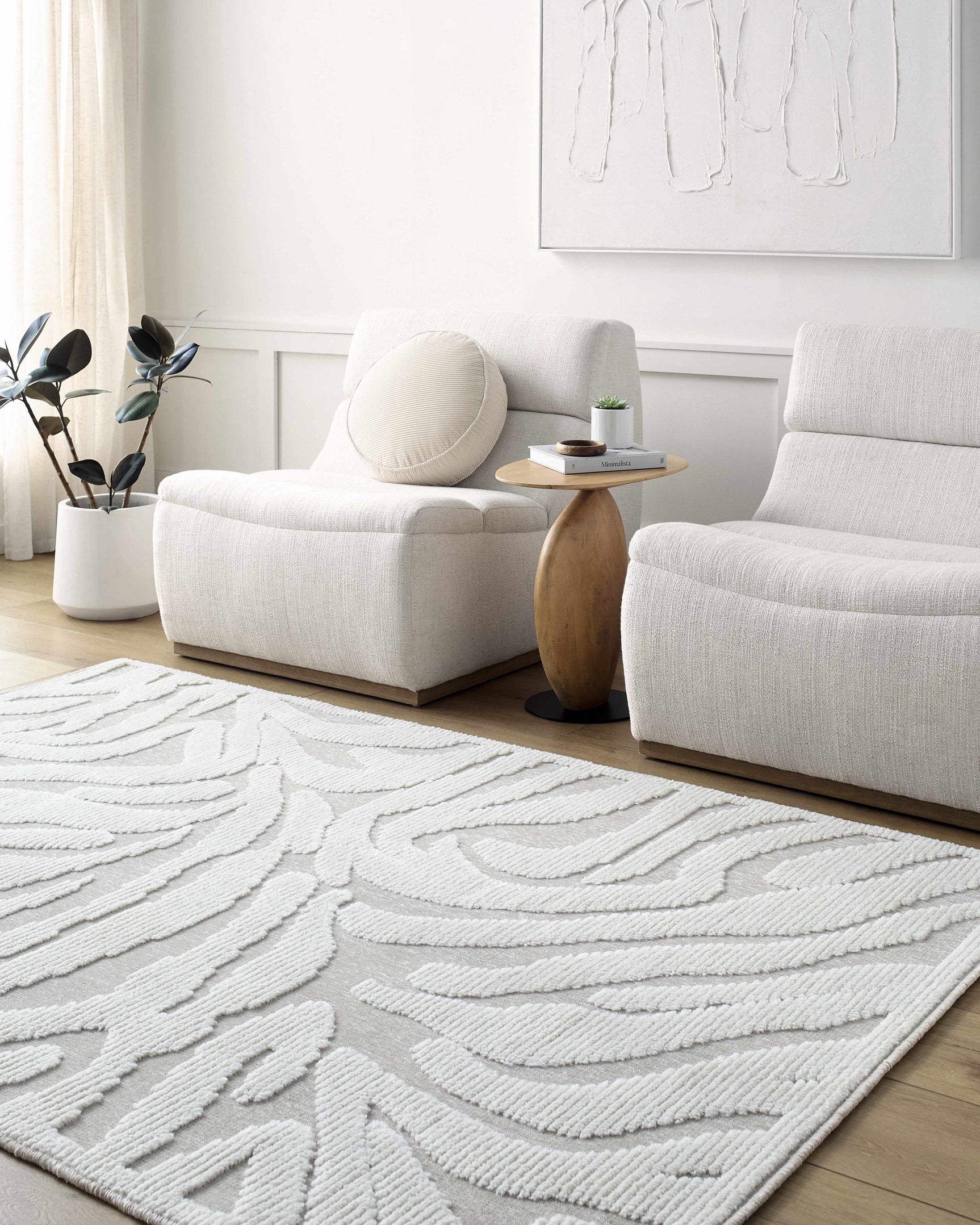 Keto Off-White 3D Washable Area Rug - Ornate Home
