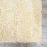 Kettering Solid Cream Wool Shag Rug - Ornate Home