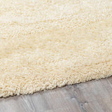 Kettering Solid Cream Wool Shag Rug - Ornate Home