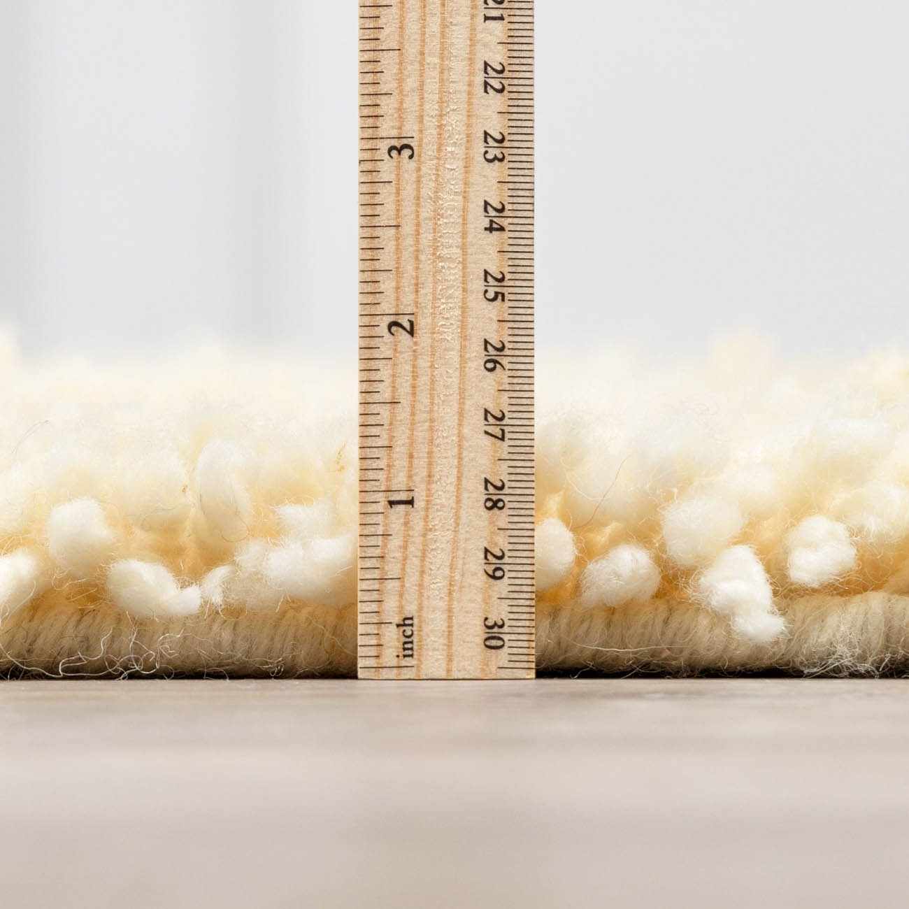 Kettering Solid Cream Wool Shag Rug - Ornate Home