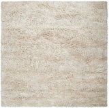 Kettering Solid Cream Wool Shag Rug - Ornate Home