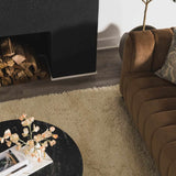 Kettering Solid Cream Wool Shag Rug - Ornate Home