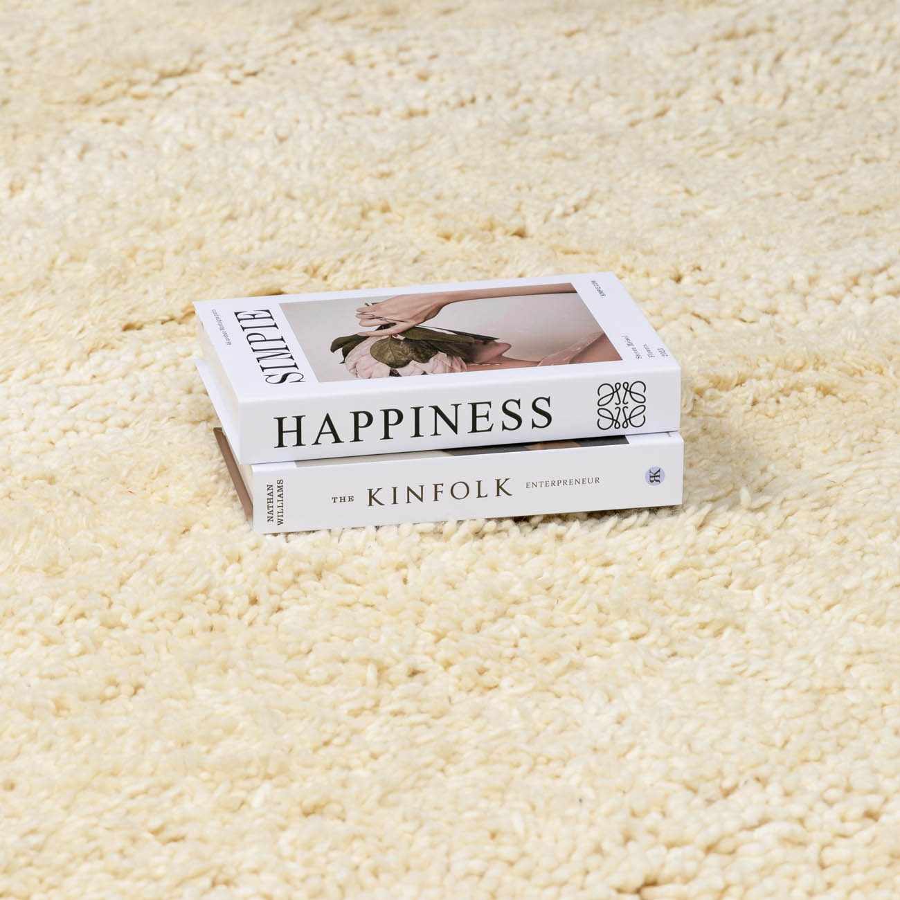 Kettering Solid Cream Wool Shag Rug - Ornate Home