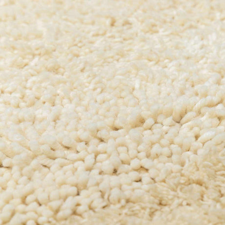 Kettering Solid Cream Wool Shag Rug - Ornate Home