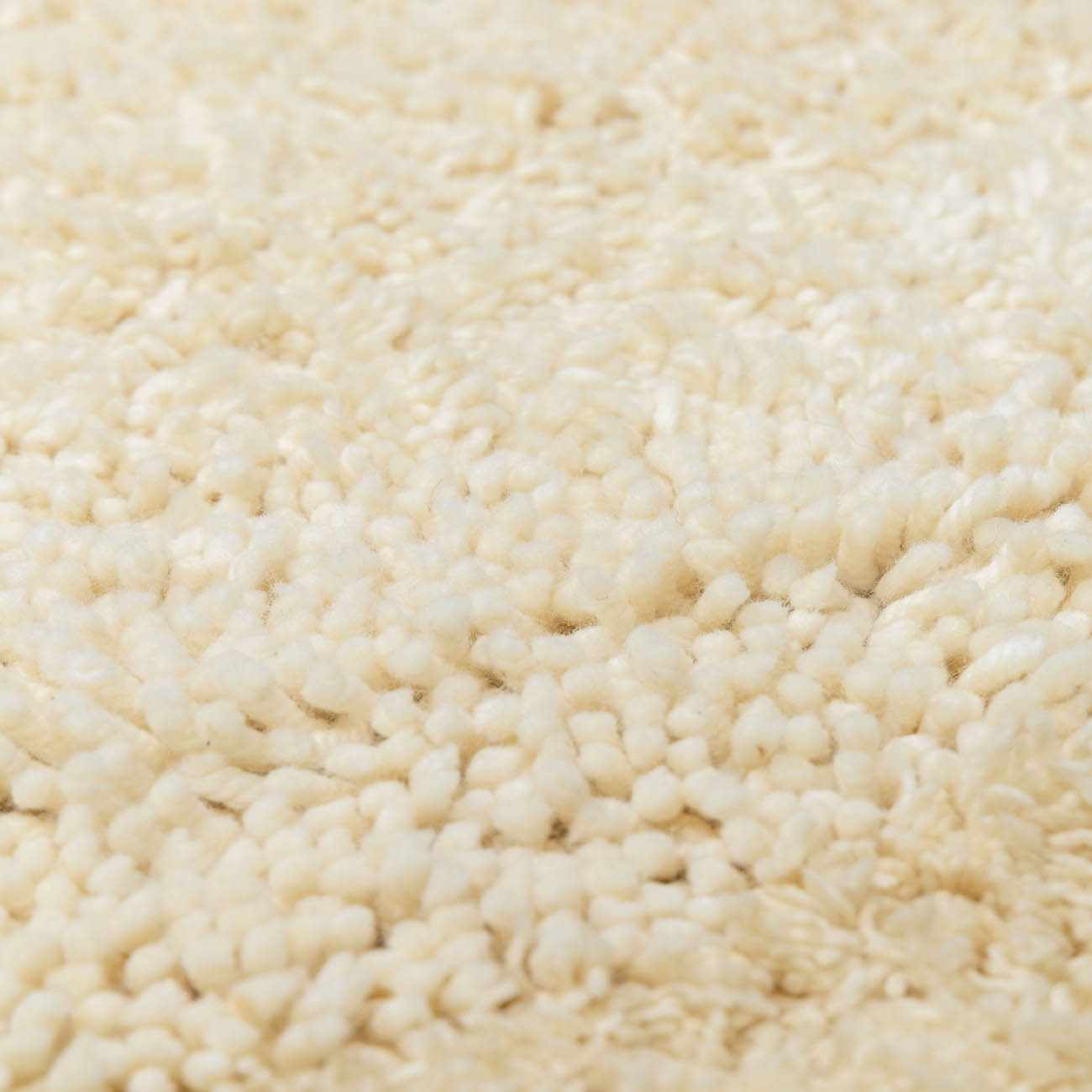 Kettering Solid Cream Wool Shag Rug - Ornate Home