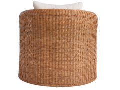 Key Largo Nomad Snow/Fishbone Weave Rattan Lounge Chair - Ornate Home
