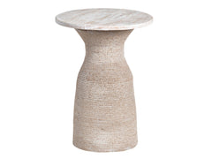 Key Largo Tan/White Accent Table - Ornate Home