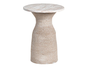 Key Largo Tan/White Accent Table - Ornate Home