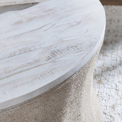 Key Largo Tan/White Cocktail Table - Ornate Home