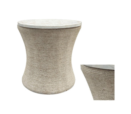 Key Largo Tan/White End Table - Ornate Home