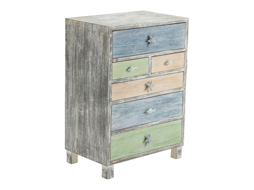 Key West Gray/Blue Chest - Ornate Home