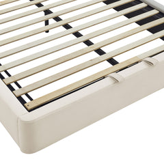Keynote Alabaster Full Performance Velvet Storage Platform Bed Frame - Ornate Home