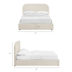 Keynote Alabaster Full Performance Velvet Storage Platform Bed Frame - Ornate Home
