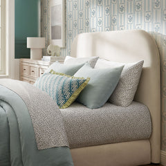 Keynote Alabaster Full Size Stain-Resistant Performance Velvet Headboard