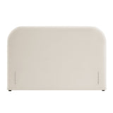 Keynote Alabaster Full Size Stain-Resistant Performance Velvet Headboard