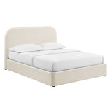 Keynote Alabaster Queen Performance Velvet Storage Platform Bed Frame - Ornate Home