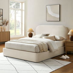 Keynote Alabaster Queen Performance Velvet Storage Platform Bed Frame - Ornate Home