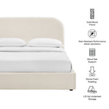 Keynote Alabaster Queen Performance Velvet Storage Platform Bed Frame - Ornate Home