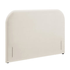 Keynote Alabaster Queen Size Stain-Resistant Performance Velvet Headboard - Ornate Home