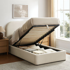 Keynote Alabaster Twin Performance Velvet Storage Platform Bed Frame - Ornate Home