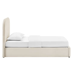 Keynote Alabaster Twin Performance Velvet Storage Platform Bed Frame - Ornate Home