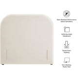Keynote Alabaster Twin Stain-Resistant Performance Velvet Headboard - Ornate Home