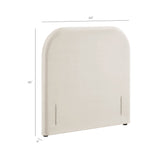 Keynote Alabaster Twin Stain-Resistant Performance Velvet Headboard - Ornate Home