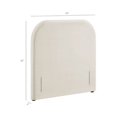 Keynote Alabaster Twin Stain-Resistant Performance Velvet Headboard - Ornate Home
