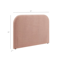 Keynote Blush King Size Upholstered Fabric Headboard - Ornate Home