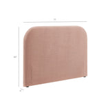 Keynote Blush Queen Size Upholstered Fabric Headboard - Ornate Home