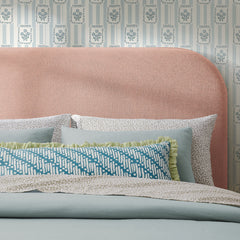 Keynote Blush Queen Size Upholstered Fabric Headboard - Ornate Home