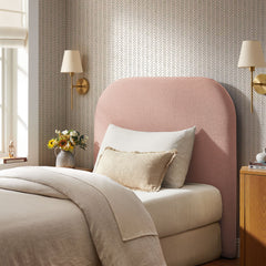 Keynote Blush Twin Size Upholstered Fabric Headboard - Ornate Home