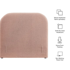 Keynote Blush Twin Size Upholstered Fabric Headboard - Ornate Home